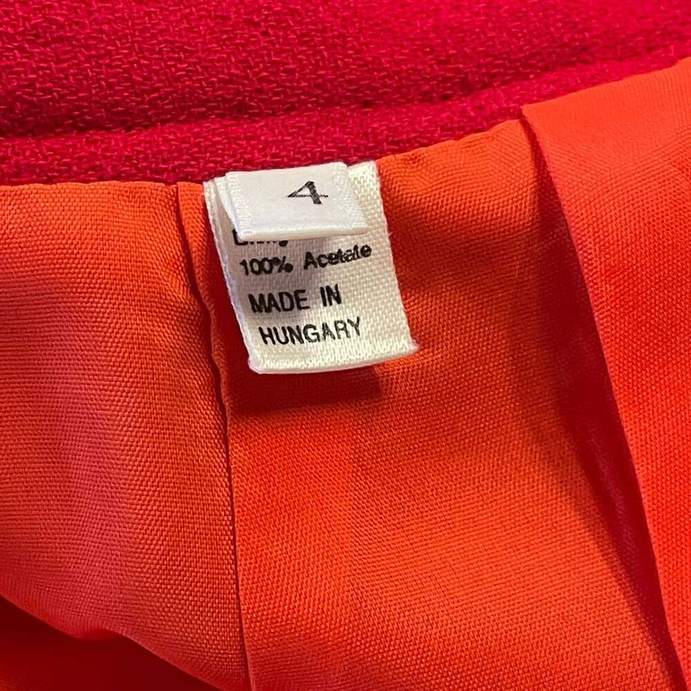 BICCI by Florine Wachter Skirt Suit Size 4 Red 2 Piece - Picture 6 of 10